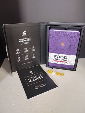 Clever Fox Food Journal Premium Purple with Stickers